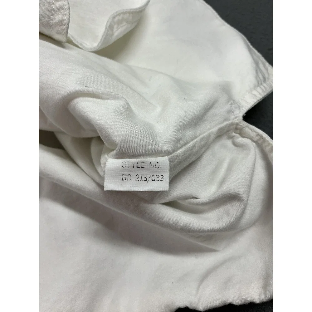 Banana Republic Vest Mens M White Military Jacket Cotton Canvas Pockets Zip